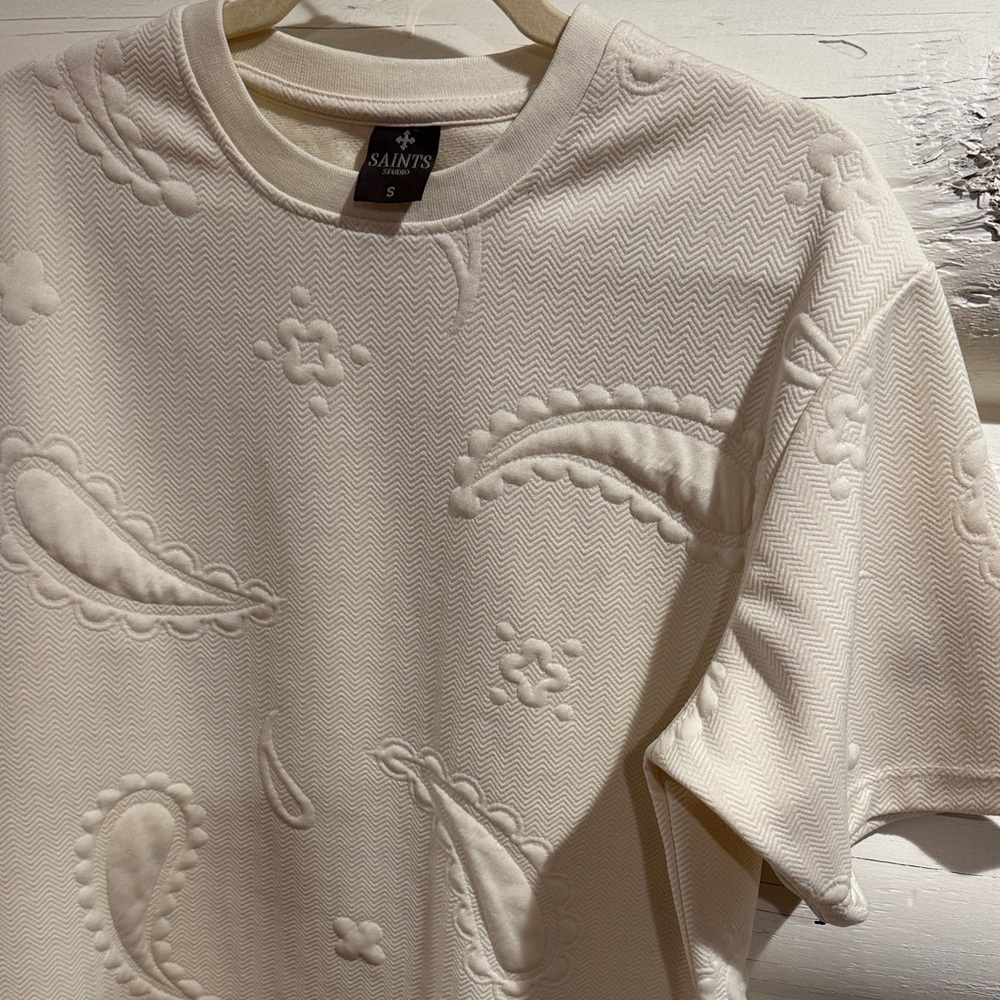 Cream Textured Men's Shirt